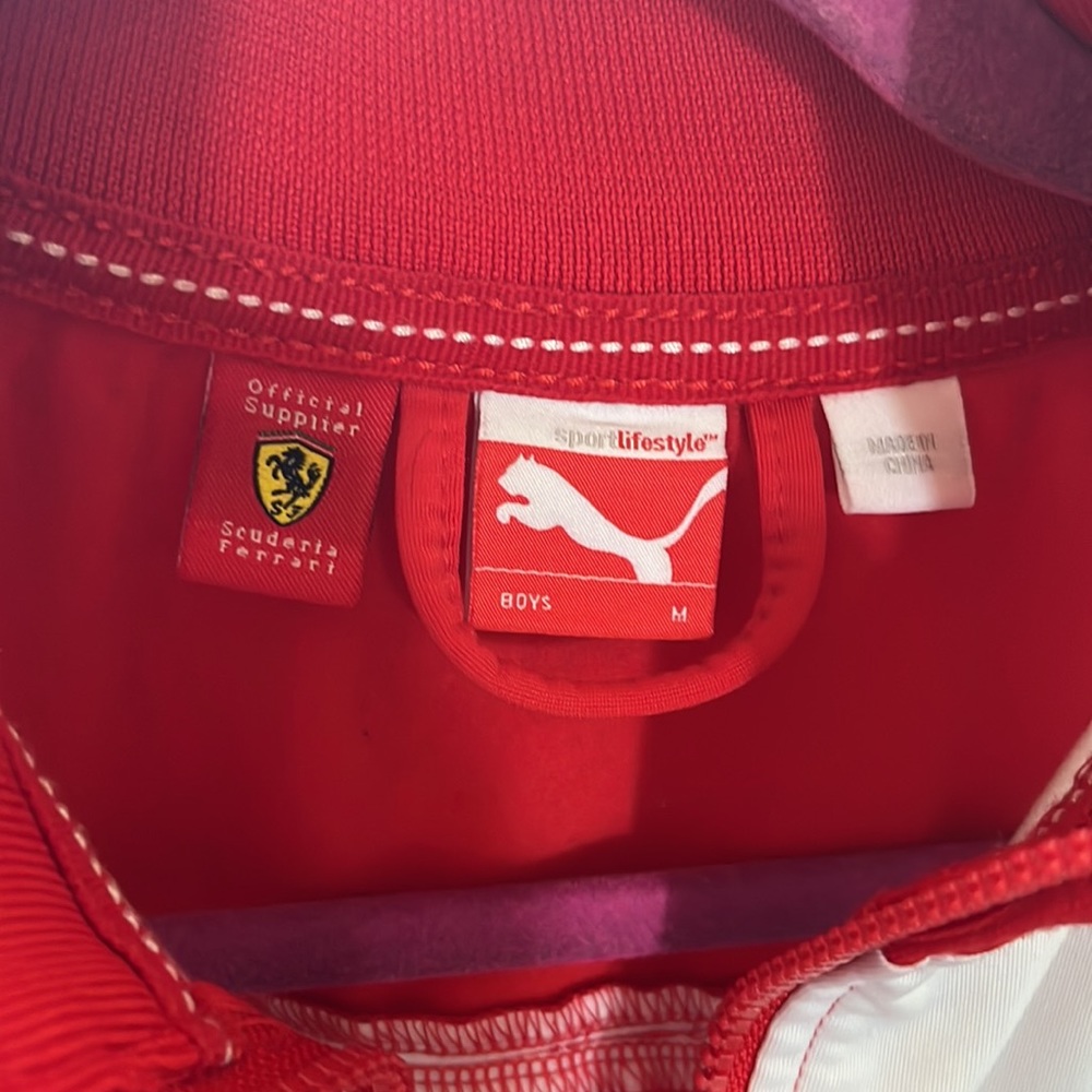 Puma Ferrari | Red Sweatshirt Kids Medium - Picture 2 of 3